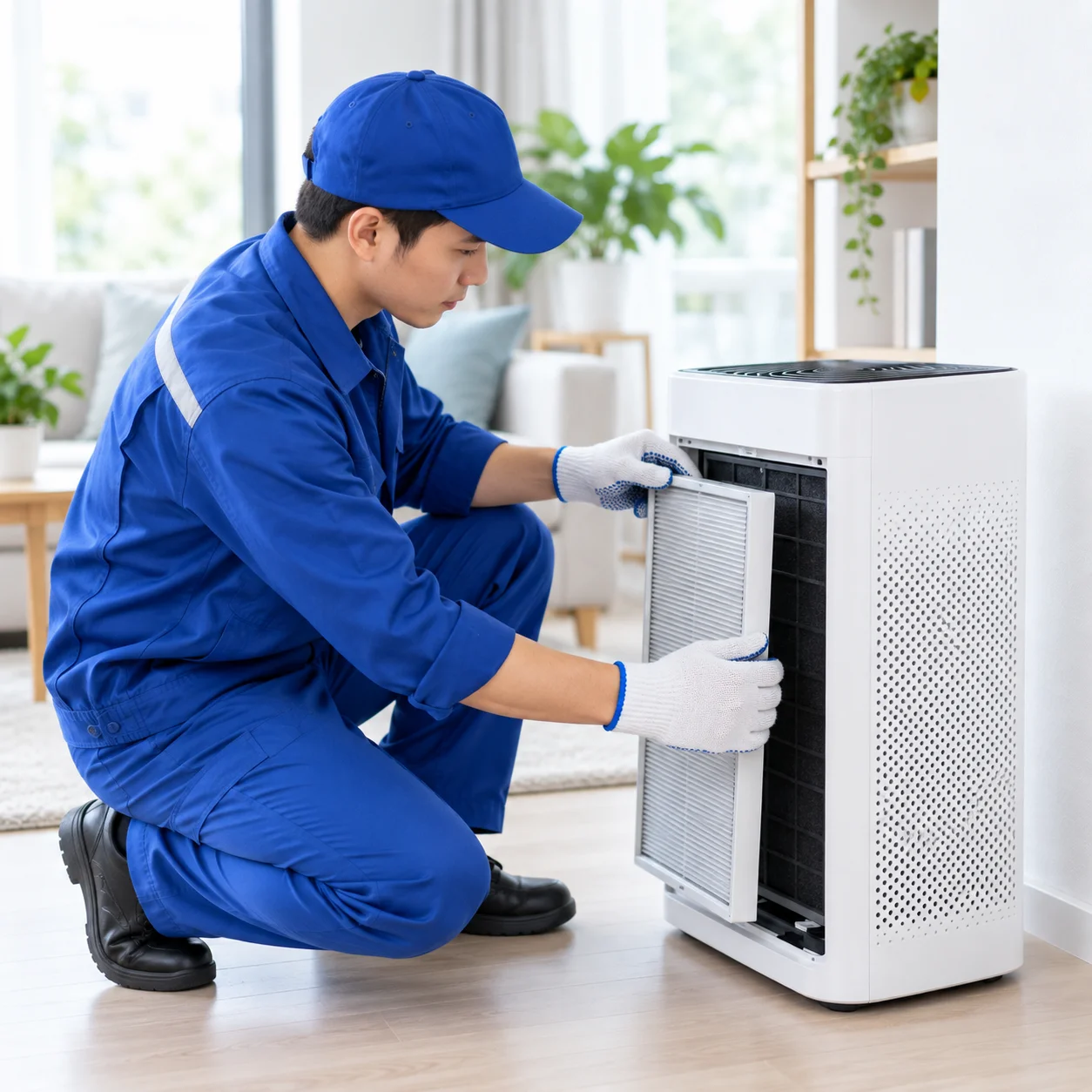 Thợ sửa máy lọc không khí