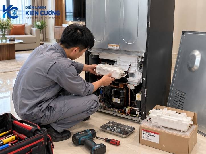 Sửa tủ chăm sóc quần áo LG báo lỗi LE